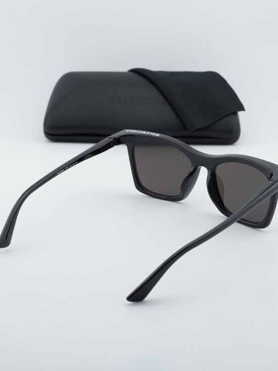 Balenciaga BB0099SA 001 Women Square Sunglasses - Black/Grey main image 6